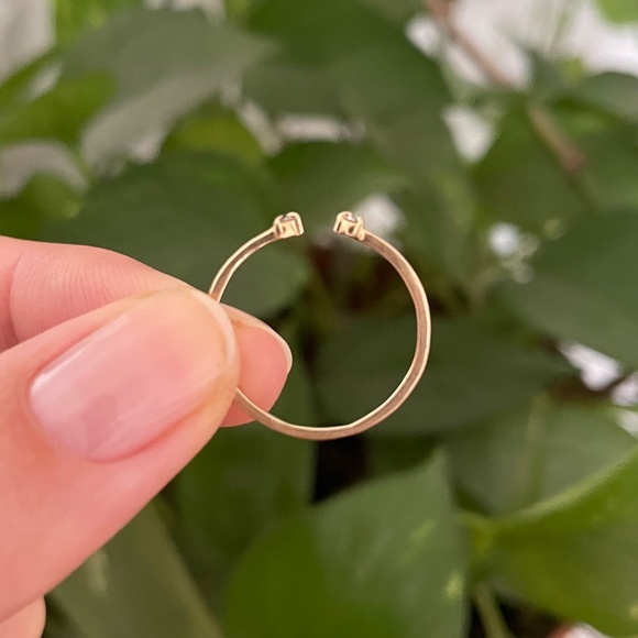 Catbird ‘Her Diamond Eyes’ open ring - Picture 3 of 5